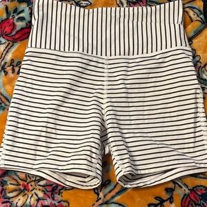 Athletic Works Black and White Striped Bike Shorts